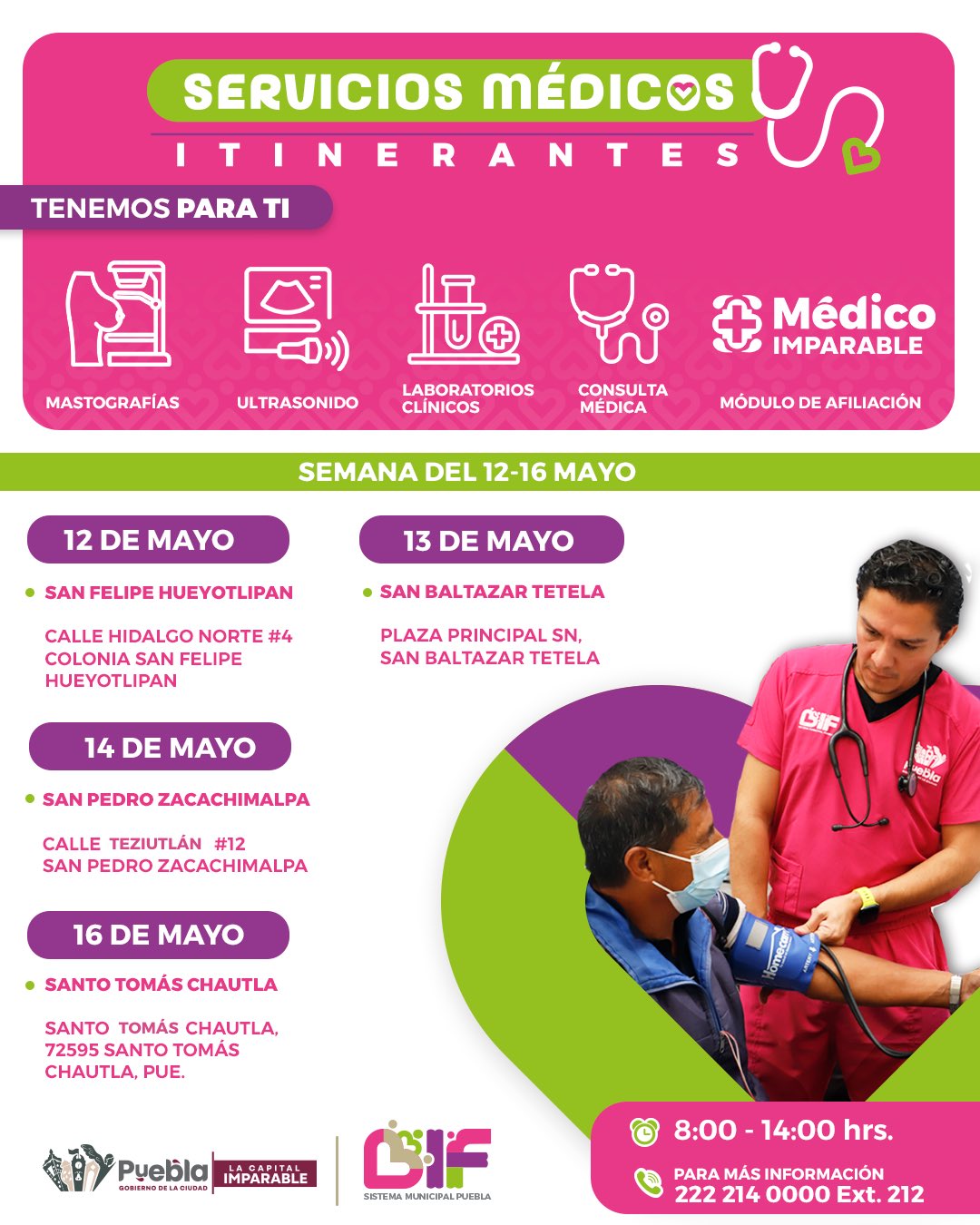 Horarios de jornadas de salud