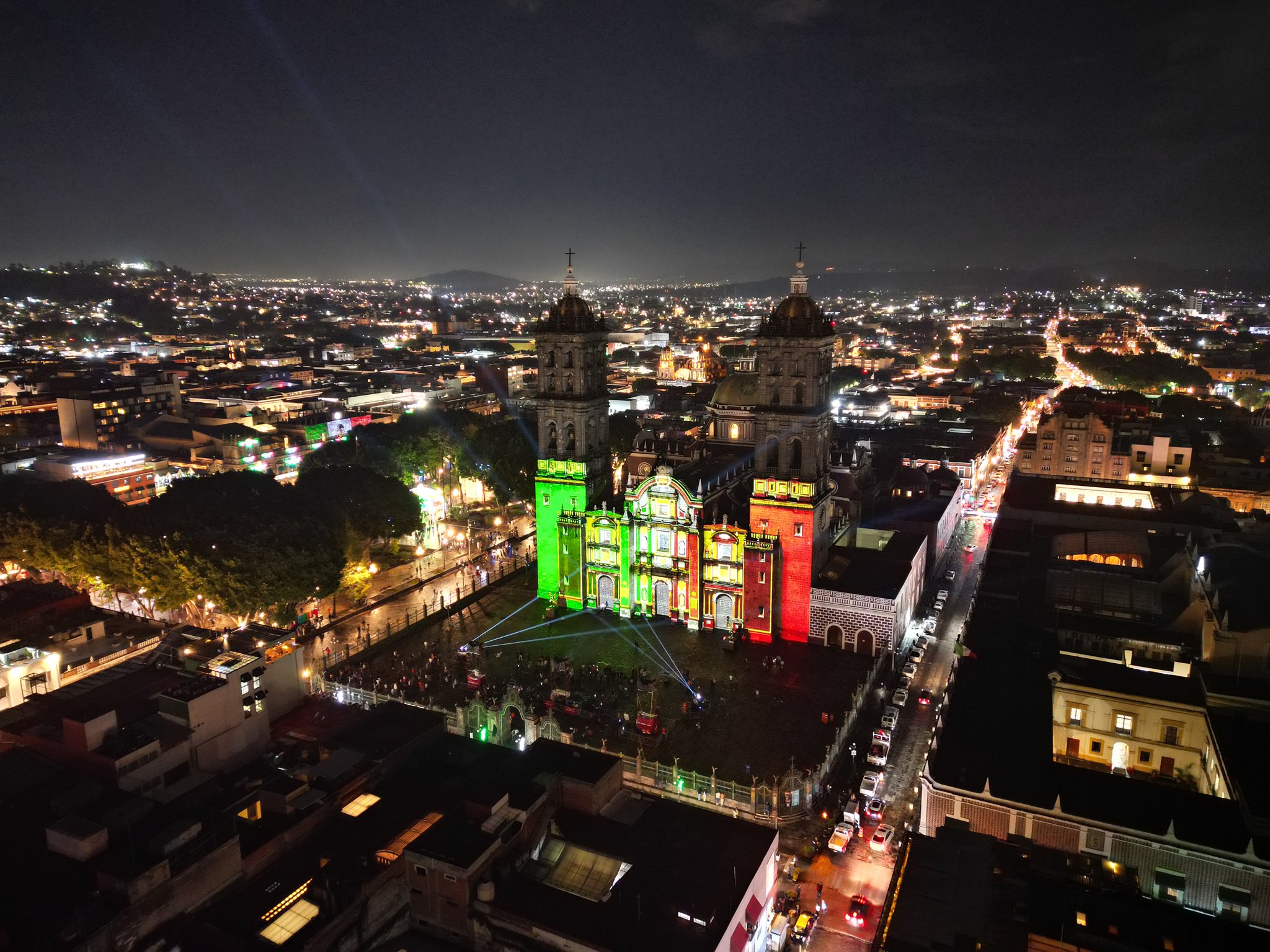 Catedral de Puebla en septiembre