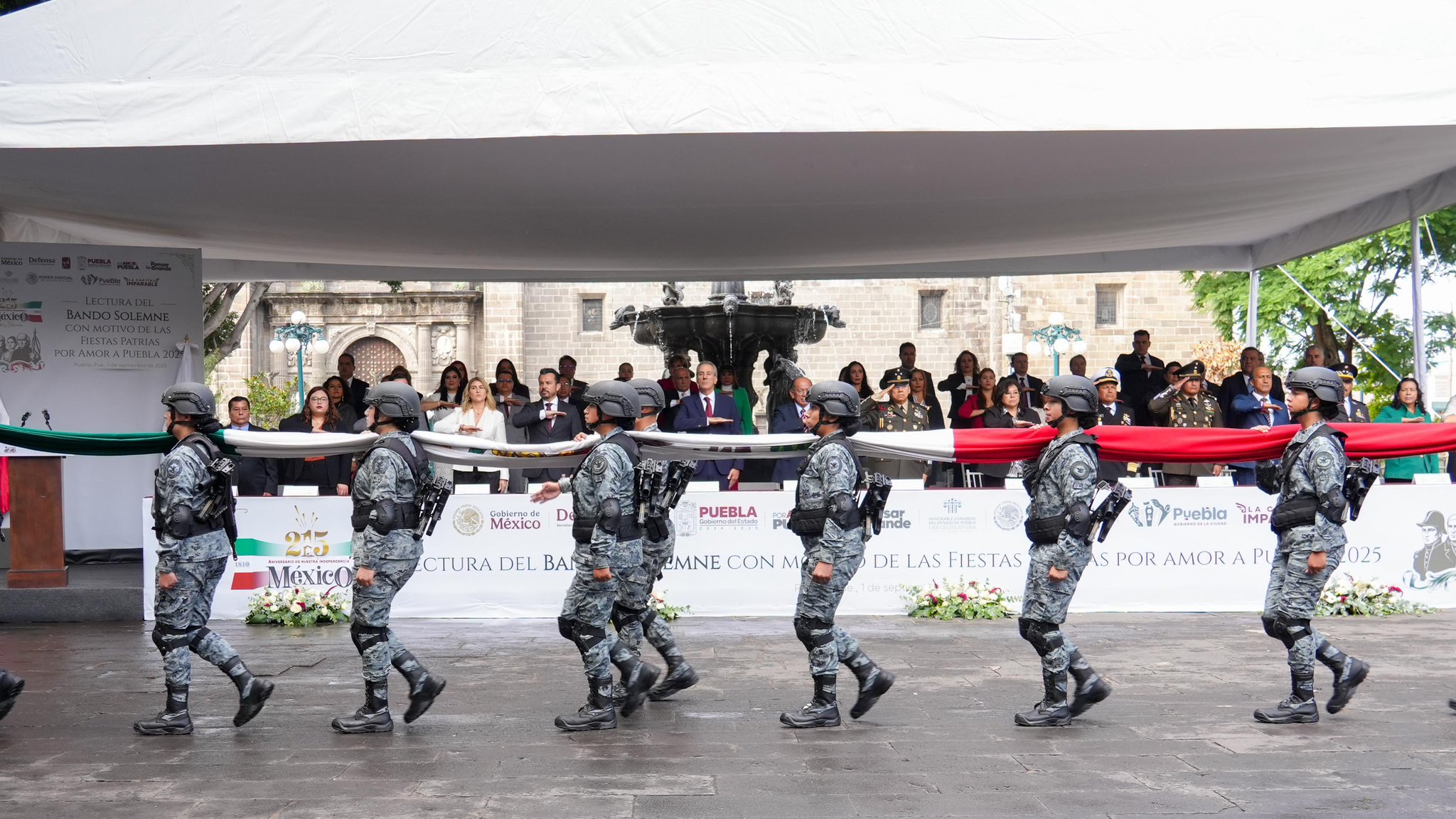 Ceremonia Zocalo de Puebla