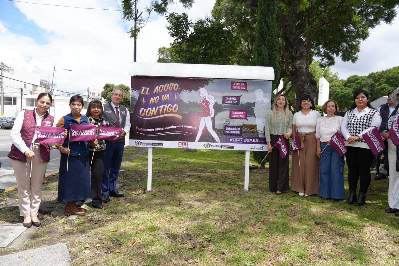 Campaña en Puebla a favor de las mujeres